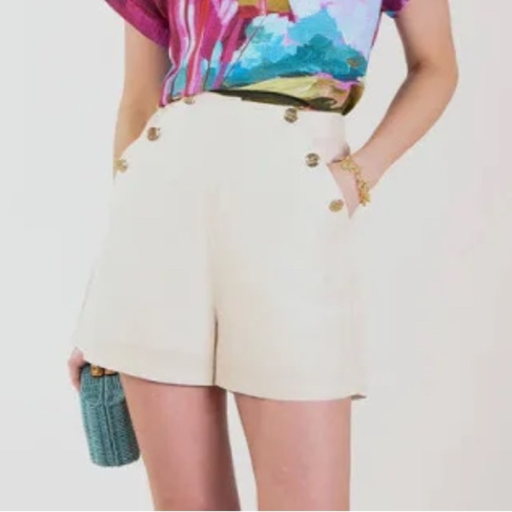 EMILY MCCARTHY- Saylor shorts, Elegant Cream Women's Shorts NWT
